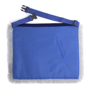 Grand Past Master Blue Lodge Apron - Blue Velvet With Gray Rayon Fringe | Regalia Lodge