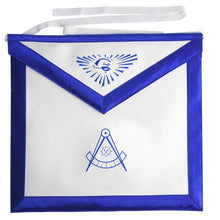 Carica l&#39;immagine nel visualizzatore di Gallery, Past Master Blue Lodge Apron - White Tape Ties