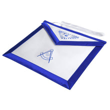 Cargar imagen en el visor de la galería, Past Master Blue Lodge Apron - White Tape Ties