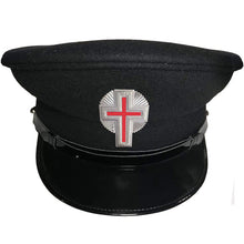 Carica l&#39;immagine nel visualizzatore di Gallery, SIR KNIGHT KNIGHTS TEMPLAR COMMANDERY FATIGUE CAP - BLACK SILVER