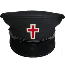 Load image into Gallery viewer, SIR KNIGHT KNIGHTS TEMPLAR COMMANDERY FATIGUE CAP - BLACK SILVER