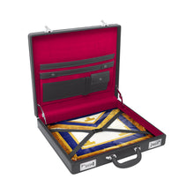 Cargar imagen en el visor de la galería, Masonic regalia apron Case/briefcase-masonic attache-high quality leather master mason briefcase With double combination lock