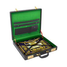 Charger l&#39;image dans la galerie, Masonic regalia apron Case/briefcase-masonic attache-high quality leather master mason briefcase With double combination lock