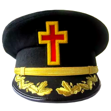 Charger l&#39;image dans la galerie, PAST COMMANDER KNIGHTS TEMPLAR COMMANDERY FATIGUE CAP - HAND EMBROIDERED WITH VINEWORK