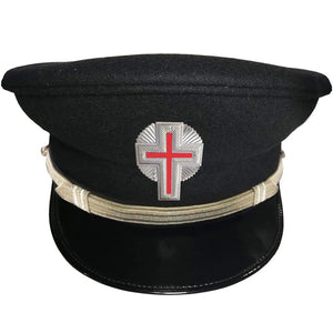 SIR KNIGHT KNIGHTS TEMPLAR COMMANDERY FATIGUE CAP - SILVER