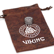 Cargar imagen en el visor de la galería, Beowulf Regalia Handcrafted Stainless Steel Veles Signet Ring