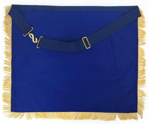 Masonic Blue Lodge Past Master Gold Machine Embroidery Apron