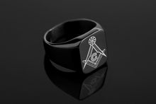 Carica l&#39;immagine nel visualizzatore di Gallery, Cast Masonic Religious Ring Stainless Steel