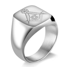 Carica l&#39;immagine nel visualizzatore di Gallery, Cast Masonic Religious Ring Stainless Steel