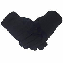 Load image into Gallery viewer, Masonic Knight Templar Plain 100% Cotton Glove Black (2 Pairs) | Regalia Lodge