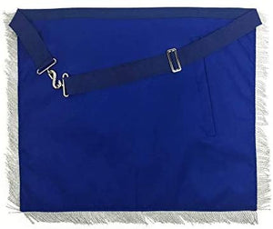 Masonic Blue Lodge G Master Mason Silver Machine Embroidery Freemasons Apron