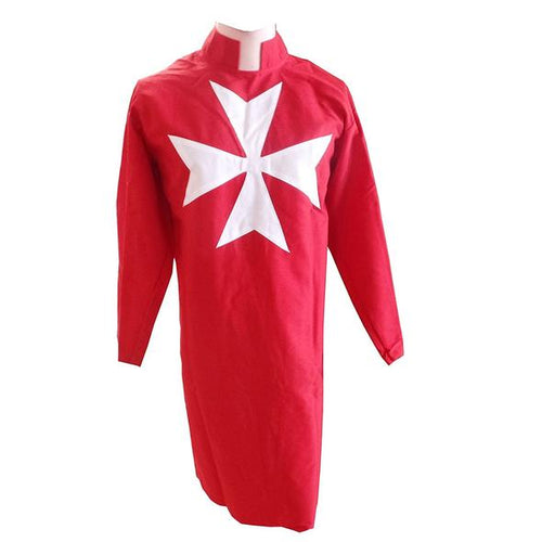 Masonic Knight Malta Tunic Red with (8 pointed) Maltese Cross