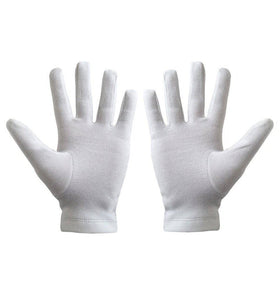 Masonic Knight Templar KT 100% Cotton Machine Embroidery white Glove (2 Pairs)