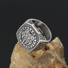 Afbeelding in Gallery-weergave laden, Beowulf Regalia Handcrafted Stainless Steel Veles Signet Ring