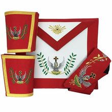 Carica l&#39;immagine nel visualizzatore di Gallery, Masonic Rose Croix 18th Degree Apron, Gauntlets and Collar Set