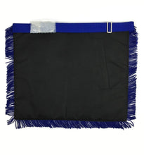 Carica l&#39;immagine nel visualizzatore di Gallery, Masonic Blue Lodge Master Mason Apron Machine Embroidery with Fringe Blue