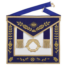 Afbeelding in Gallery-weergave laden, Grand Master Blue Lodge Apron - Royal Blue Velvet With Gold Metal Badge