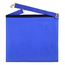 Afbeelding in Gallery-weergave laden, Grand Master Blue Lodge Apron - Royal Blue Velvet With Gold Metal Badge