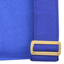 Afbeelding in Gallery-weergave laden, Grand Master Blue Lodge Apron - Royal Blue Velvet With Gold Metal Badge