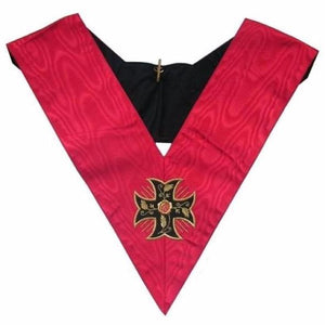 Masonic Officer's collar - AASR - 18th degree- Knight Rose Croix - Inward-patted Templar cross