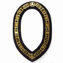 Load image into Gallery viewer, Royal Arch - Masonic Chain Collar - Gold/Silver On Purple