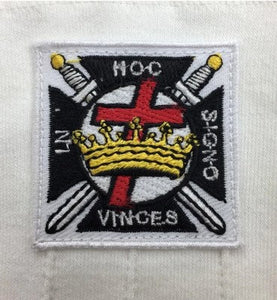 Masonic Knight Templar KT 100% Cotton Machine Embroidery Emblem Glove (2 Pairs)