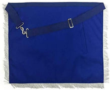 Charger l&#39;image dans la galerie, Masonic Blue Lodge Past Master Silver Machine Embroidery Freemasons Apron