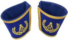 Charger l&#39;image dans la galerie, Blue Lodge Master Mason Apron with Fringe Set Apron,Collar gauntlets (Cuffs)