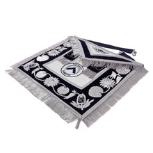 Carica l&#39;immagine nel visualizzatore di Gallery, Worshipful Master Blue Lodge Apron - Customizable Blue Velvet With Silver Bullion &amp; Fringe | Regalia Lodge