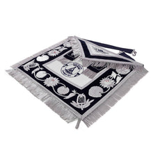 画像をギャラリービューアに読み込む, Past Master Blue Lodge Apron - Customizable Hand Embroidery Silver Bullion With Blue Velvet