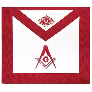 Masonic Blue Lodge Master Mason Apron Red