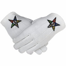 Charger l&#39;image dans la galerie, Masonic OES Order of the Eastern Star 100% Cotton Glove  (2 Pairs)