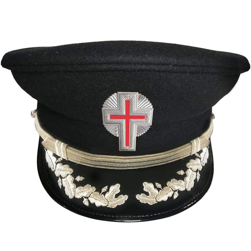 SIR KNIGHT KNIGHTS TEMPLAR COMMANDERY FATIGUE CAP - SILVER VINEWORK -Regalia Lodge