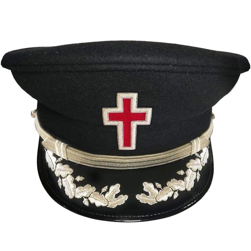 SIR KNIGHT KNIGHTS TEMPLAR COMMANDERY FATIGUE CAP - SILVER VINEWORK -Regalia Lodge