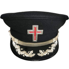 Load image into Gallery viewer, SIR KNIGHT KNIGHTS TEMPLAR COMMANDERY FATIGUE CAP - SILVER VINEWORK -Regalia Lodge