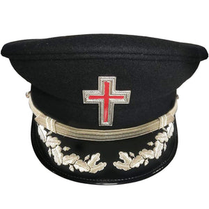 SIR KNIGHT KNIGHTS TEMPLAR COMMANDERY FATIGUE CAP - SILVER VINEWORK -Regalia Lodge