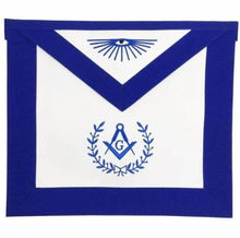 Carica l&#39;immagine nel visualizzatore di Gallery, Masonic Blue Lodge Master Mason Apron Machine Embroidery Blue