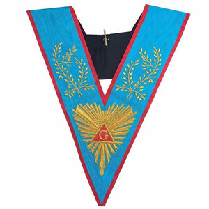 Masonic Officer's collar Memphis Misraim Worshipful Past Master Hand Emroidered | Regalia Lodge