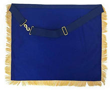 Carica l&#39;immagine nel visualizzatore di Gallery, Masonic Blue Lodge Master Mason Gold Machine Embroidery Apron