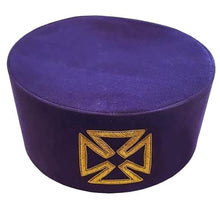 Charger l&#39;image dans la galerie, Masonic Knight Templar Purple Grand Prior Cap Hat Crown | Regalia Lodge