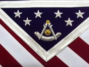 Hand Embroidered U.S Past Master Masonic Apron | Regalia Lodge