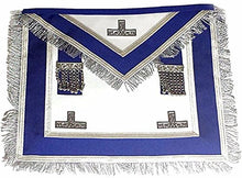 Load image into Gallery viewer, Centennial/Canadian MM/PM Worshipful Royal Blue Apron Silver Fringe | Regalia Lodge