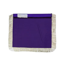 Load image into Gallery viewer, MASTER MASON Silver Embroidered Apron square compass with G Purple | Regalia Lodge