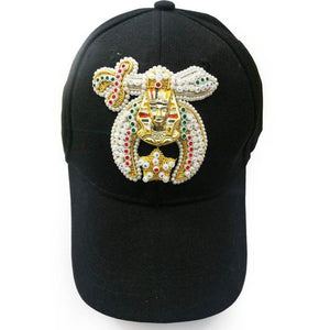 Shriner Jewel Embroidered Black Baseball Cap | Regalia Lodge