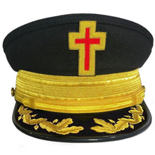 Cargar imagen en el visor de la galería, Knights Templar Dress Caps with Vinework and Gold Braid | Regalia Lodge