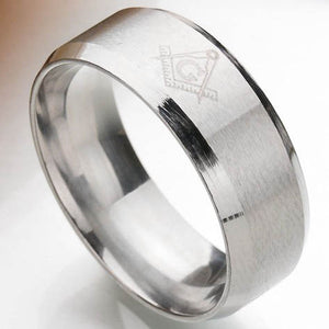 Titanium steel men's jewelry Masonic Ring Fashion Ring masons Symbol Compass G Ring Ring