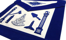 Afbeelding in Gallery-weergave laden, Past Master Apron - Hand Embroidered Tools Royal Blue Apron | Regalia Lodge