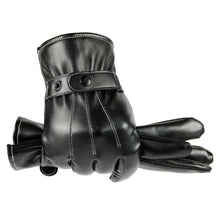 Load image into Gallery viewer, Leather touch gloves-Leather Gloves for Mens -  luxury leather gloves-Leather Gloves for Mens Black Leather Touch Screen Gloves  dents gloves  formal leather gloves  luxury leather gloves