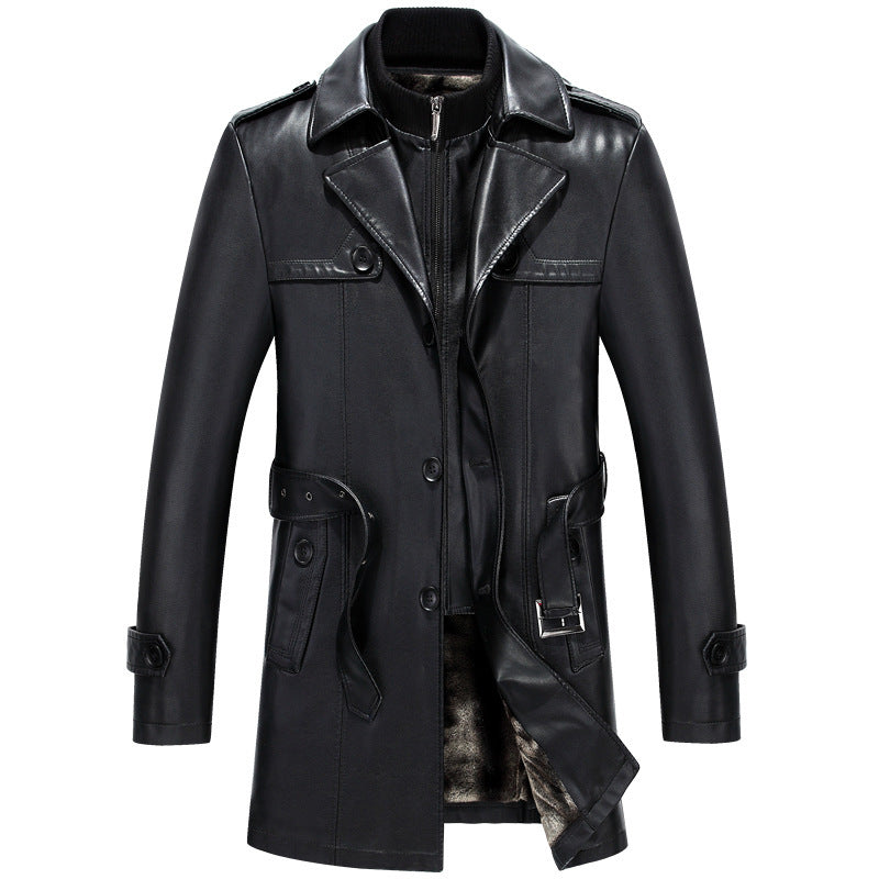 men's Leather Jacket  mid-length sheepskin suit - Men's Leather Jackets Mens Leather and Faux Leather Jackets Mens Leather Outerwear Men's Designer Leather Jackets men's leather jackets sale  Shop for Leather Jackets lederjacken für herren Leather Jacket Shop Women's Leather Jackets