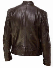 Charger l&#39;image dans la galerie, Pu Leather Collar Slim Leather Jacket